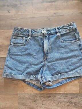 PacSun Medium Blue Straight-Leg Denim Shorts